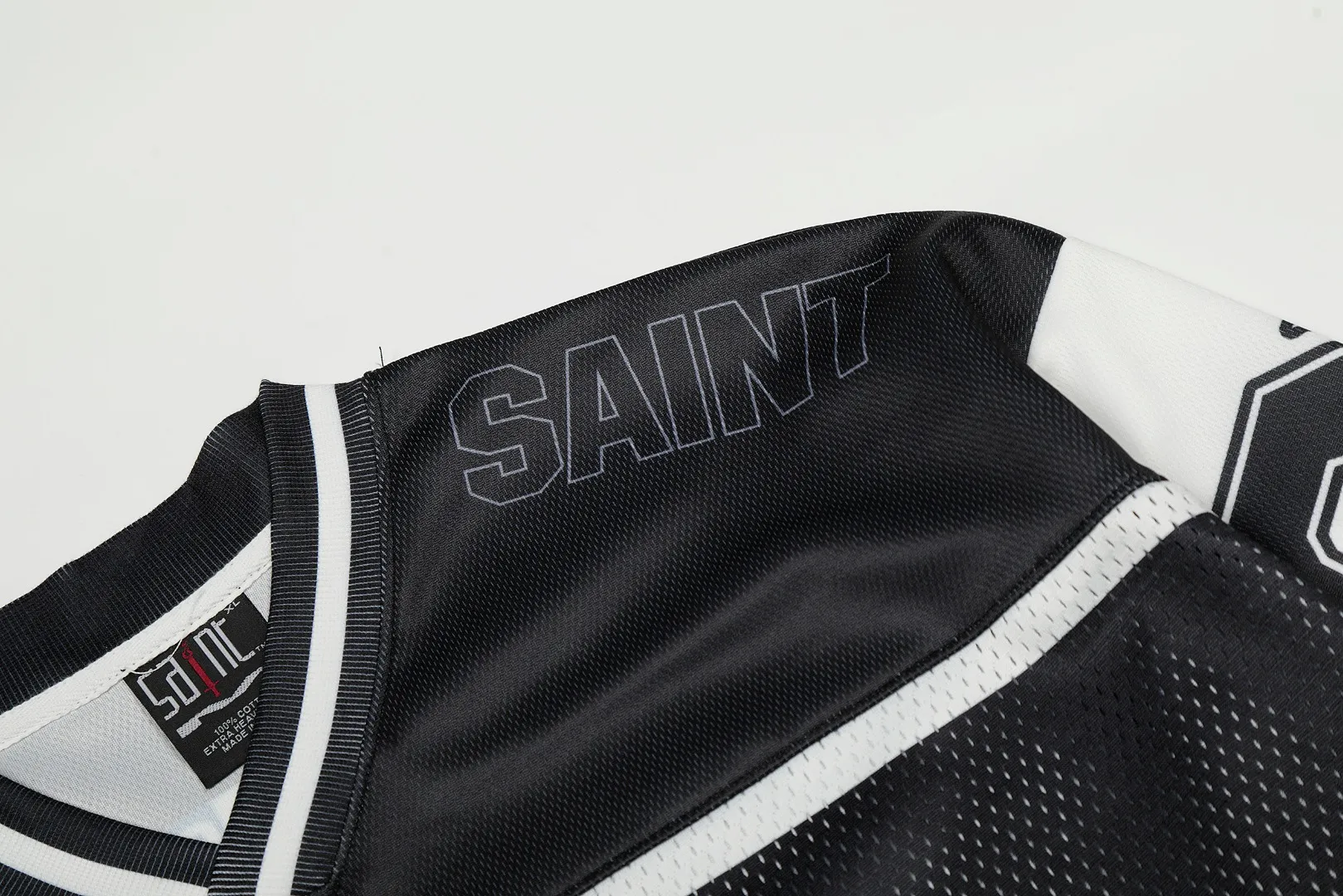 SAINT MICHAEL mesh splicing long-sleeved vintage bottoming shirt Style number: S3603 Size: M L XL Wholesale price: 136 Color: Picture color